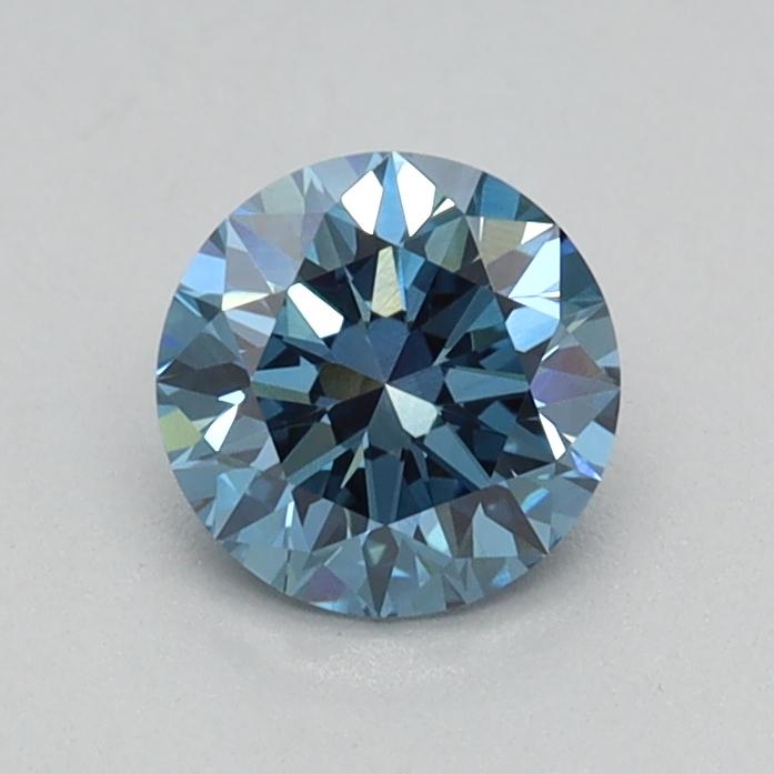 0.46 Ct. Fancy Vivid Blue Round Lab Grown Diamond