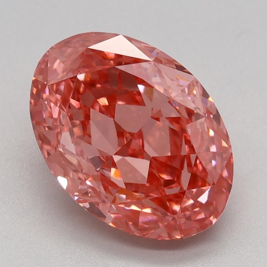 2.09 Ct. Fancy Vivid Pink Oval Lab Grown Diamond