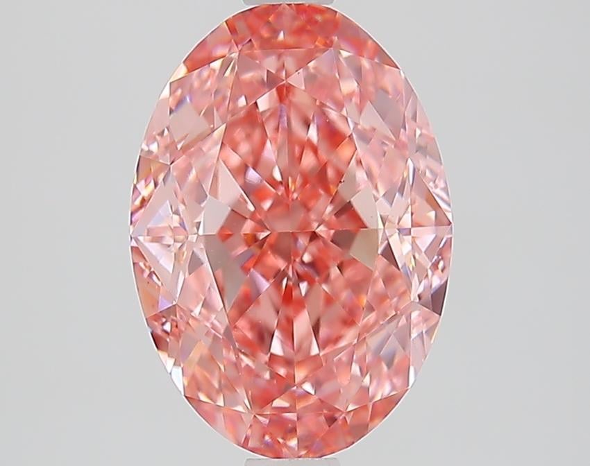 3.40 Ct. Fancy Vivid Pink Oval Lab Grown Diamond