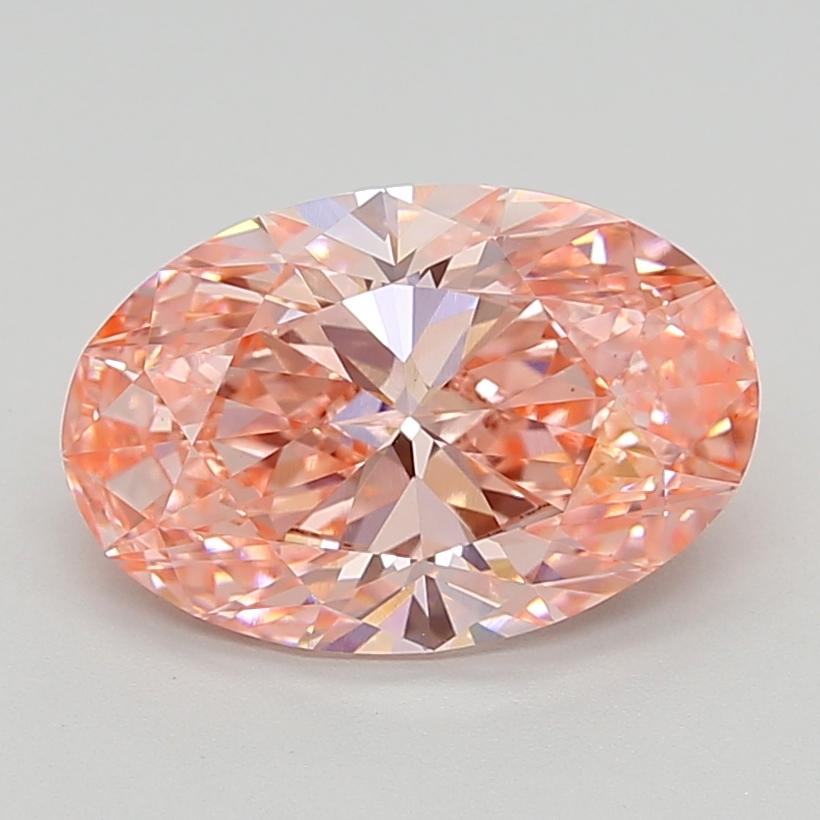 4.00 Ct. Fancy Vivid  Pink Oval Lab Grown Diamond