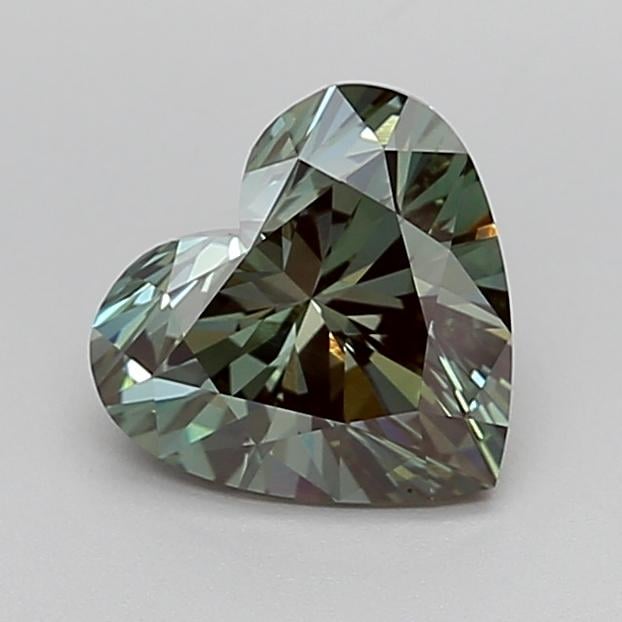 1.86 Ct. Fancy Vivid  Green Heart Lab Grown Diamond