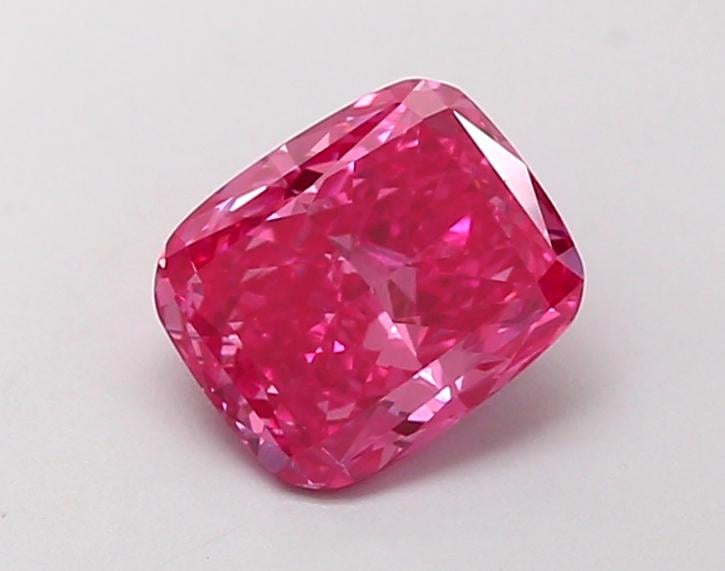 1.06 Ct. Fancy Vivid  Pink Cushion Lab Grown Diamond