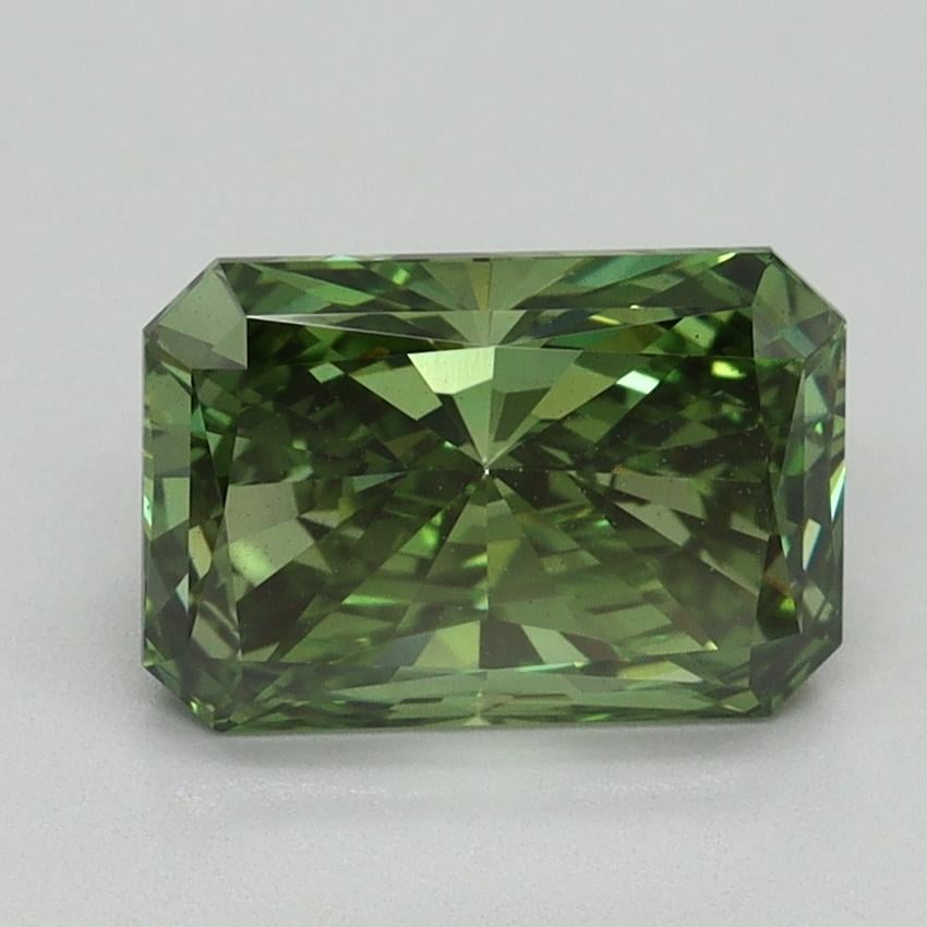 2.05 Ct. Fancy Vivid Green Radiant Lab Grown Diamond