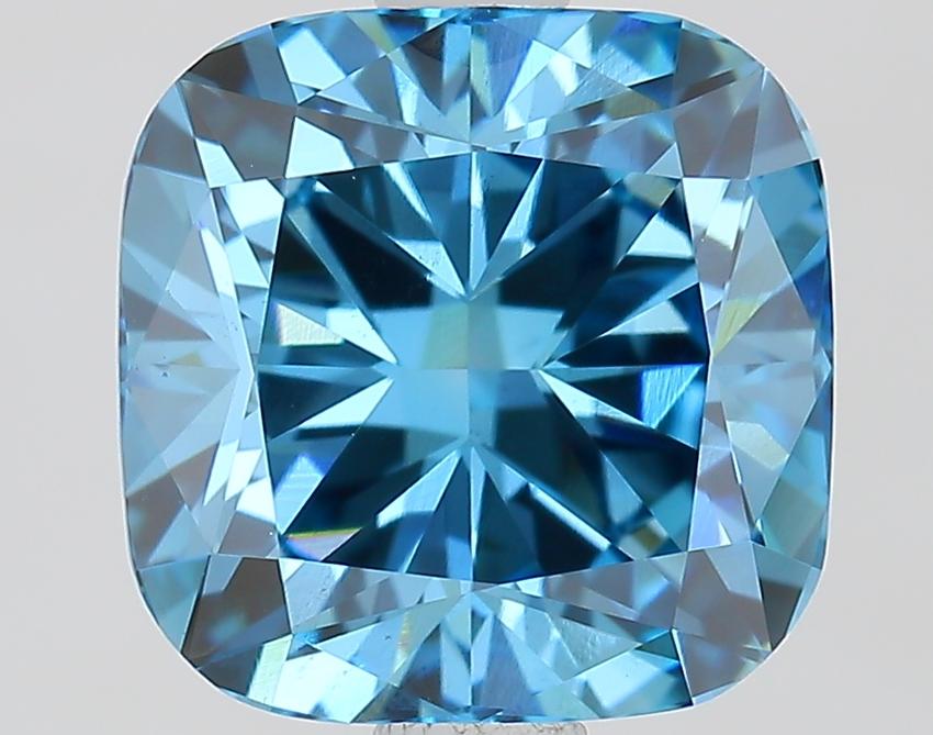 2.03 Ct. Fancy Vivid Blue Cushion Lab Grown Diamond