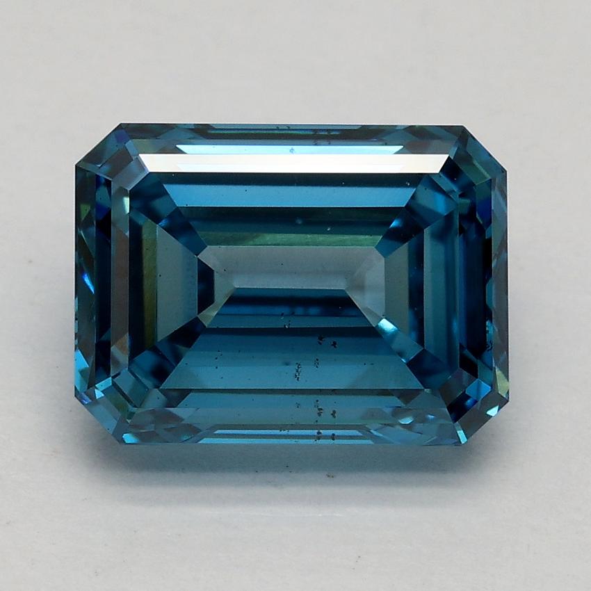 3.02 Ct. Fancy Vivid Blue Emerald Lab Grown Diamond