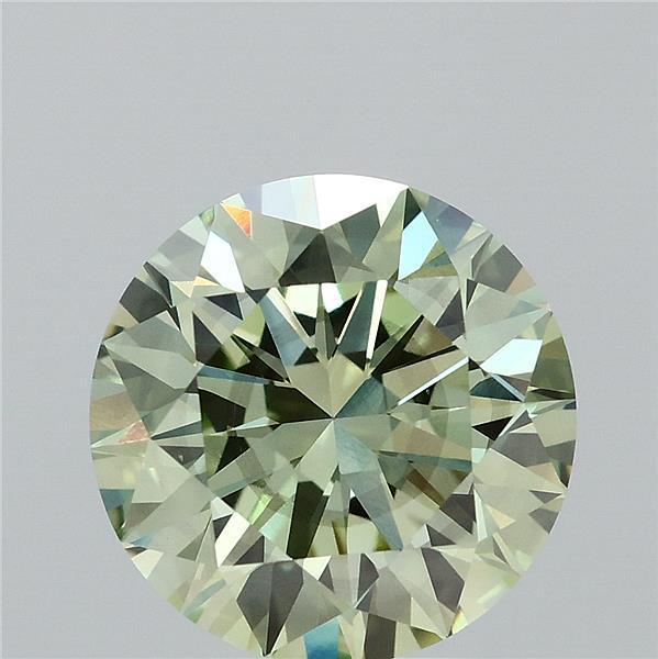 4.00 Ct. Fancy Vivid Green Round Lab Grown Diamond