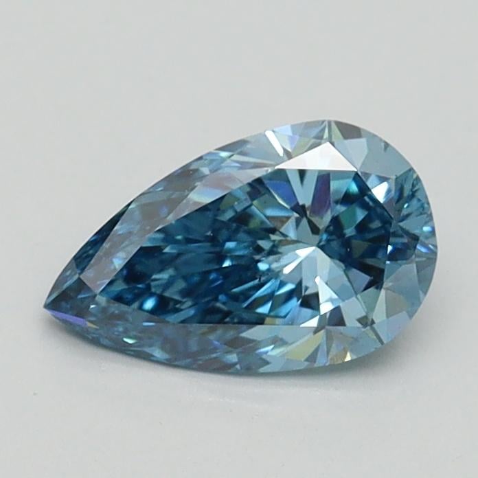 0.64 Ct. Fancy Vivid Blue Pear Lab Grown Diamond