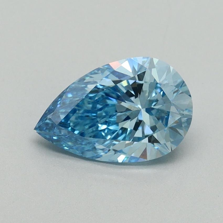 1.07 Ct. Fancy Vivid Blue Pear Lab Grown Diamond