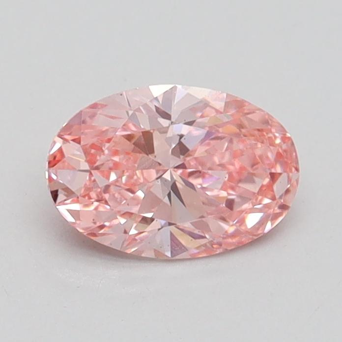 0.64 Ct. Fancy Intense Pink Oval Lab Grown Diamond