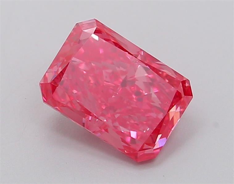 1.52 Ct. Fancy Vivid  Pink Radiant Lab Grown Diamond
