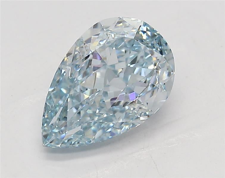 2.05 Ct. Fancy Intense Blue Pear Lab Grown Diamond