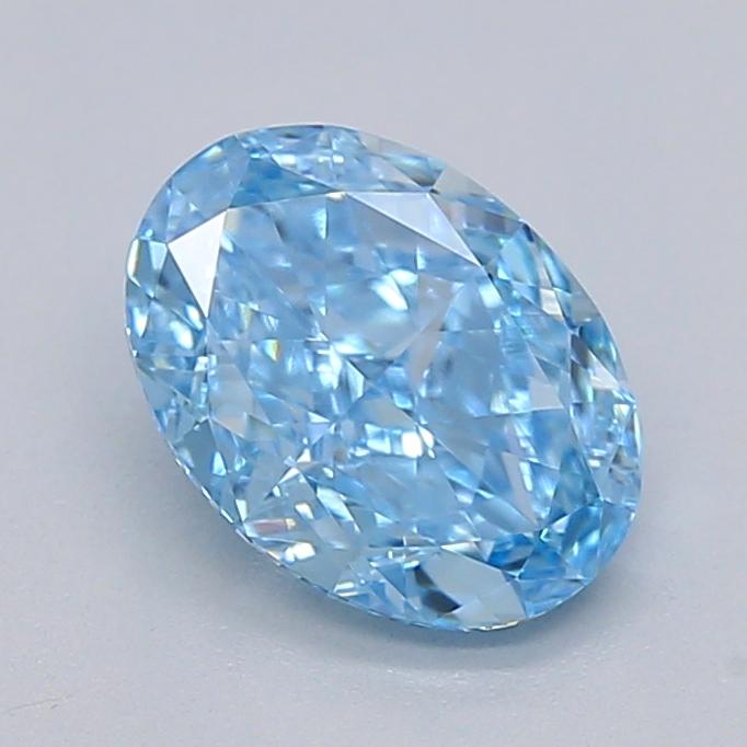 0.96 Ct. Fancy Vivid  Blue Oval Lab Grown Diamond