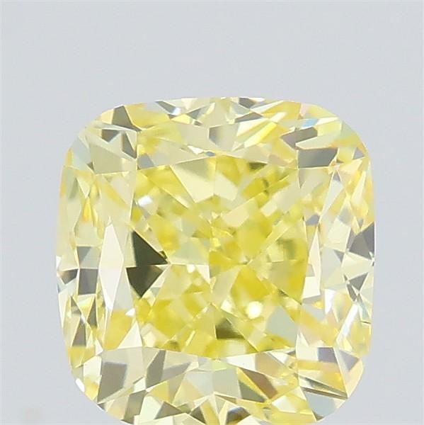 0.92 Ct. Fancy Yellow Cushion Lab Grown Diamond
