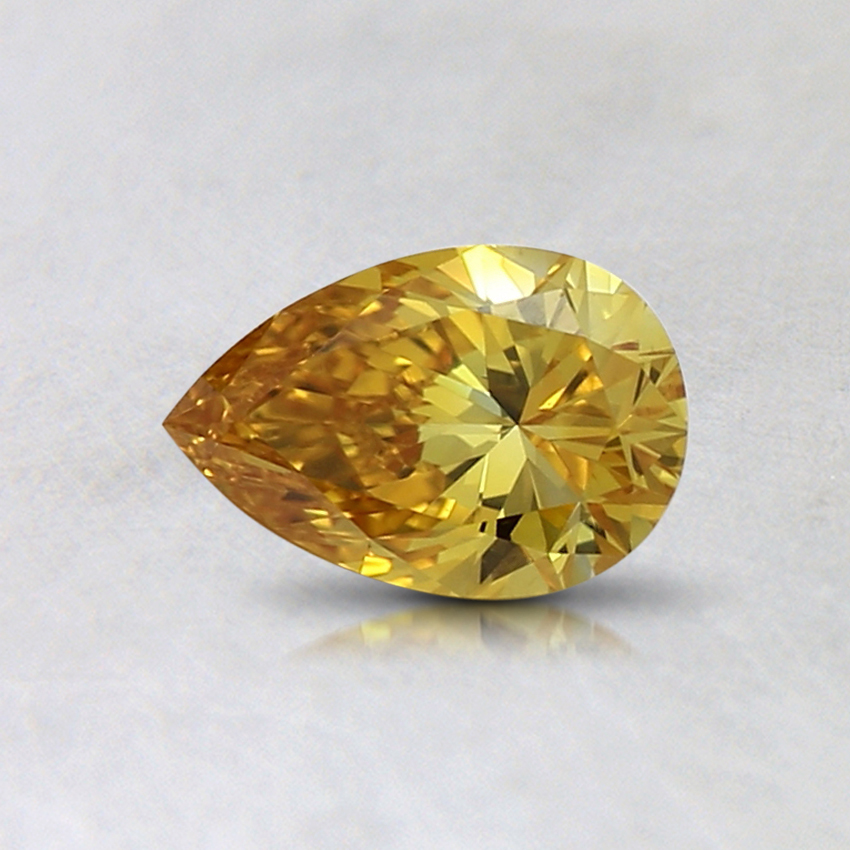 0.41 Ct. Fancy Intense Orange-Yellow Pear Lab Grown Diamond