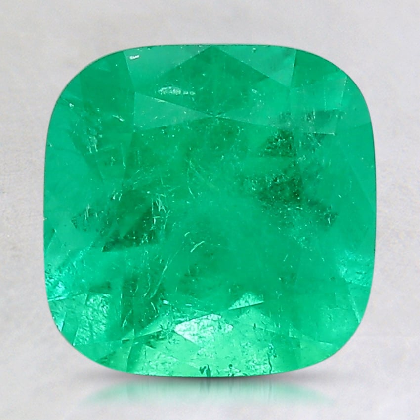8.5mm Cushion Colombian Emerald