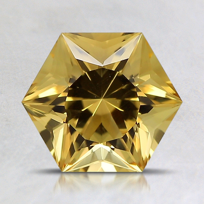 8.4x8.3mm Unheated Yellow Modified Hexagon Citrine