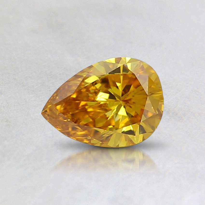 0.43 Ct. Fancy Vivid Yellow-Orange Pear Lab Grown Diamond