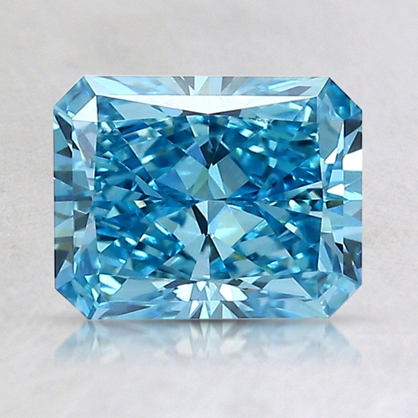 1.51 Ct. Fancy Vivid Blue Radiant Lab Created Diamond