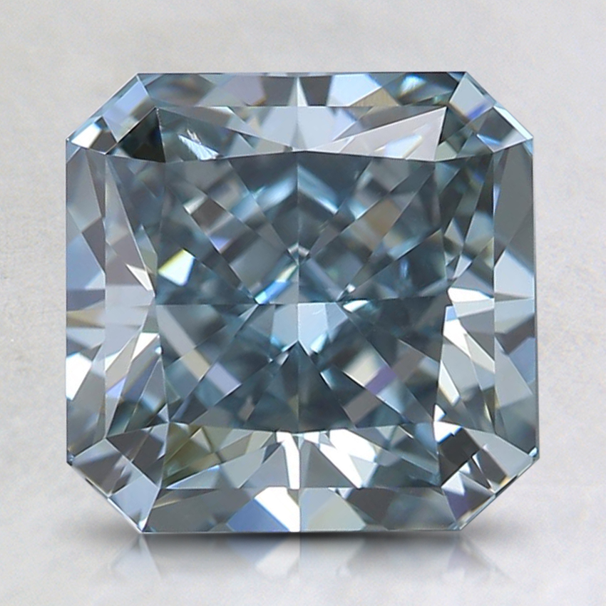 2.75 Ct. Fancy Intense Blue-Green Radiant Lab Grown Diamond