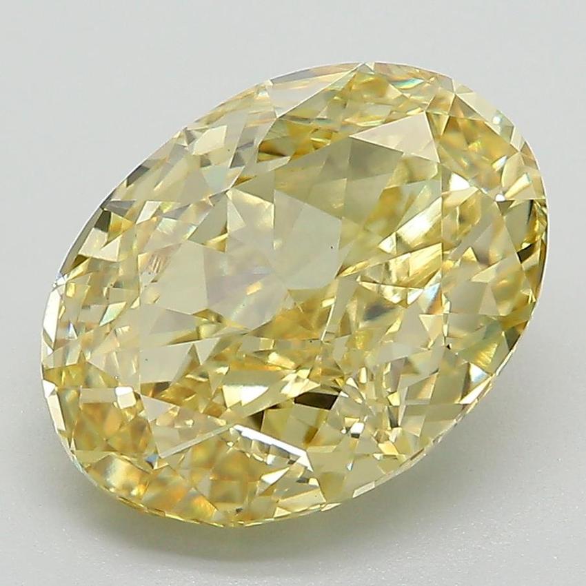 4.51 Ct. Fancy Vivid Yellow Oval Lab Grown Diamond
