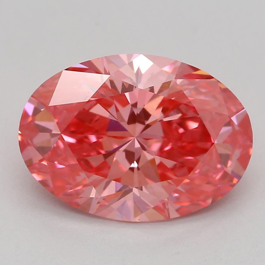 2.04 Ct. Fancy Vivid Pink Oval Lab Grown Diamond