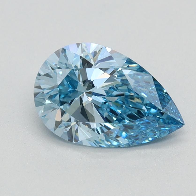0.91 Ct. Fancy Vivid Blue Pear Lab Grown Diamond