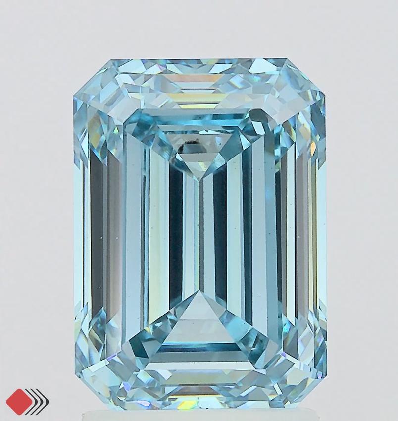 2.76 Ct. Fancy Vivid Blue Emerald Lab Grown Diamond