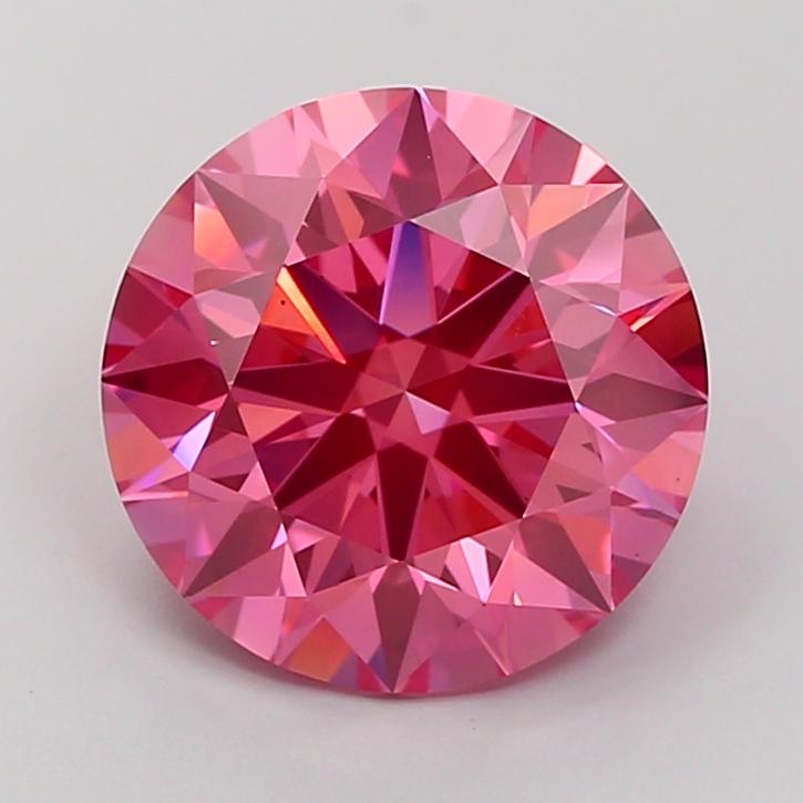 5.01 Ct. Fancy Vivid  Pink Round Lab Grown Diamond