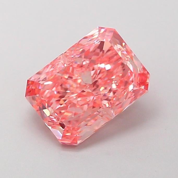 1.71 Ct. Fancy Vivid Pink Radiant Lab Grown Diamond