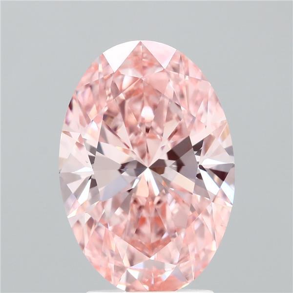 3.01 Ct. Fancy Vivid Pink Oval Lab Grown Diamond