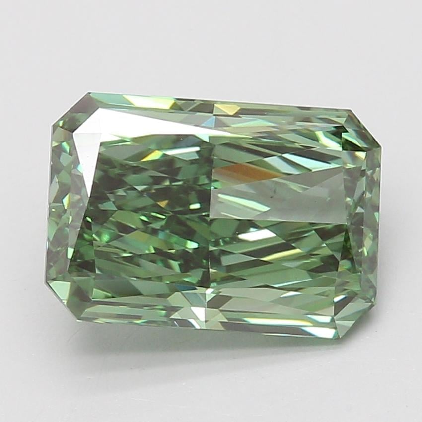 5.02 Ct. Fancy Vivid Green Radiant Lab Grown Diamond