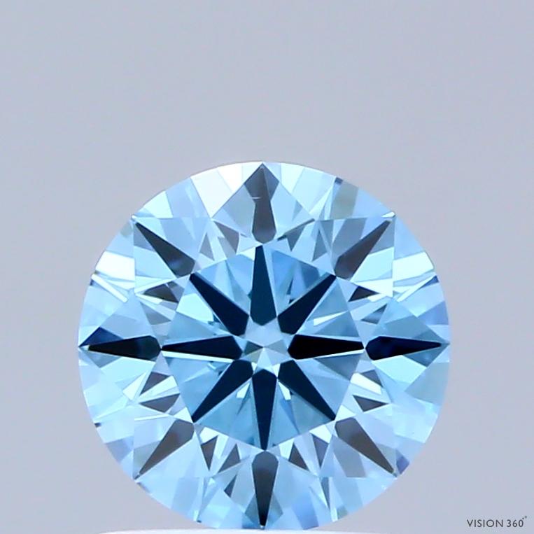 0.93 Ct. Fancy Vivid Blue Round Lab Grown Diamond