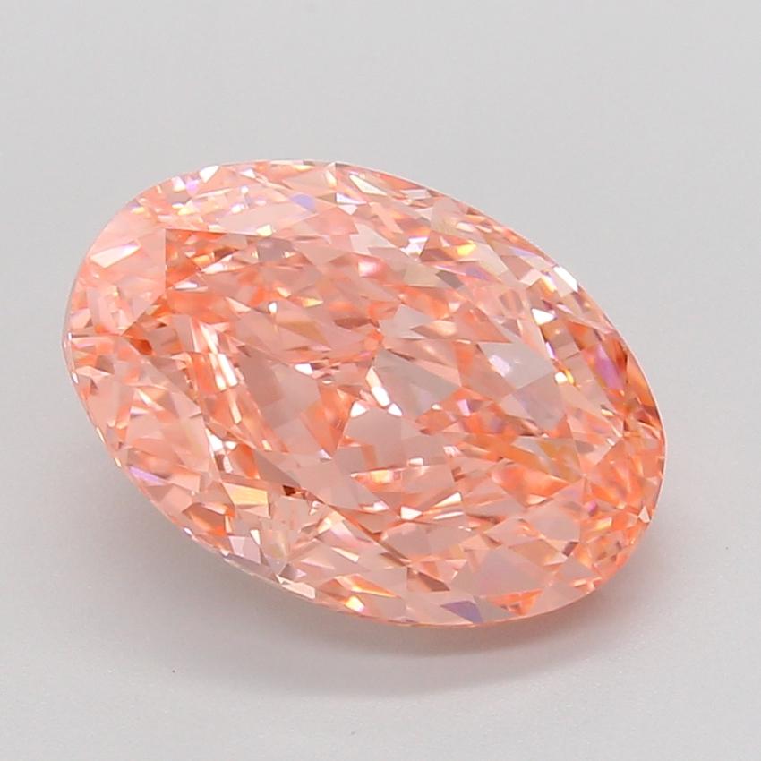 5.11 Ct. Fancy Vivid Pink Oval Lab Grown Diamond