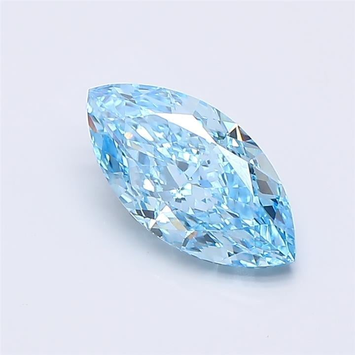 1.54 Ct. Fancy Vivid  Blue Marquise Lab Grown Diamond