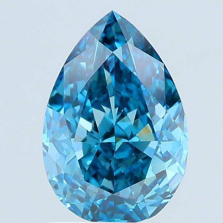 1.91 Ct. Fancy Vivid Blue Pear Lab Grown Diamond