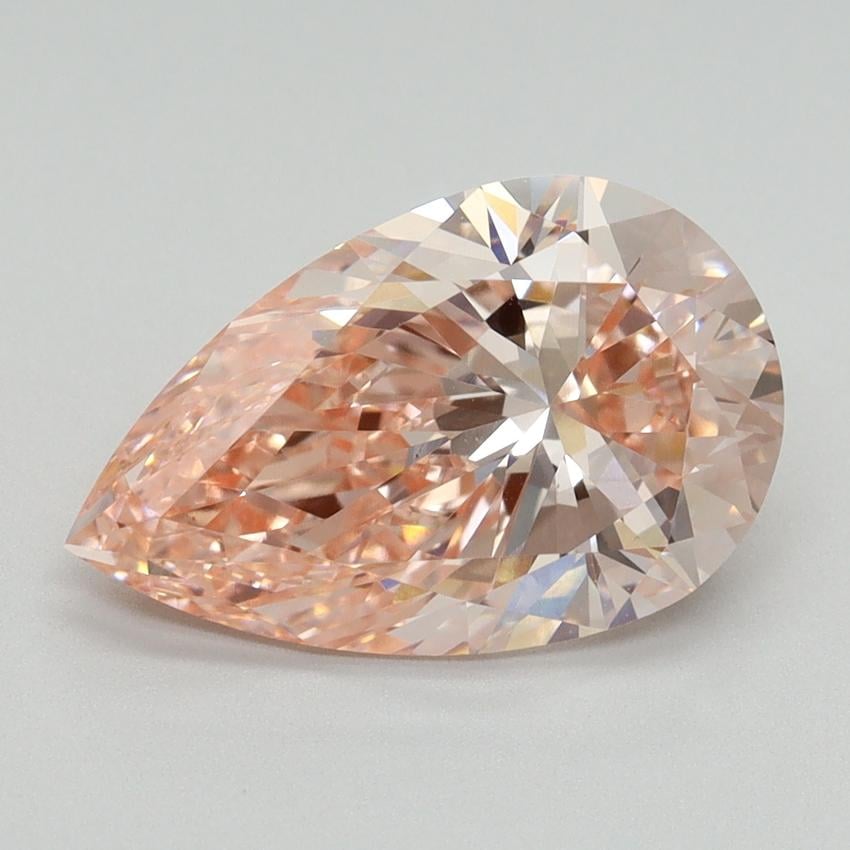 3.17 Ct. Fancy Intense Pink Pear Lab Grown Diamond