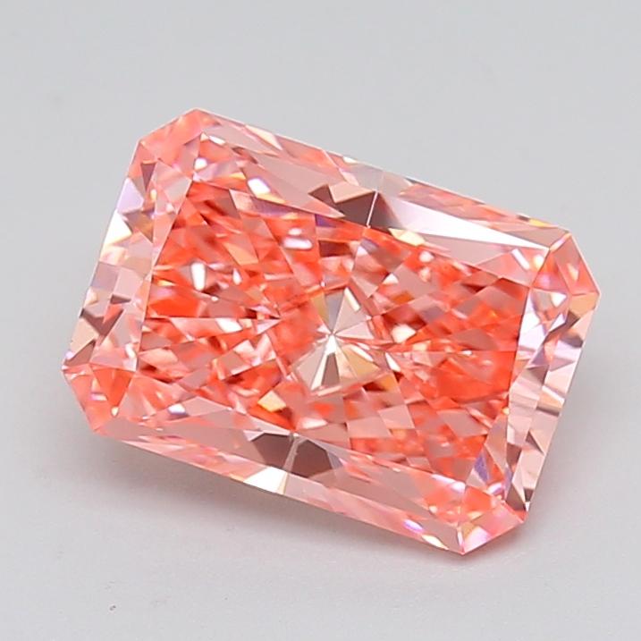 2.98 Ct. Fancy Vivid  Pink Radiant Lab Grown Diamond