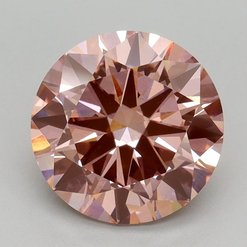 2.74 Ct. Fancy Intense Pink Round Lab Grown Diamond