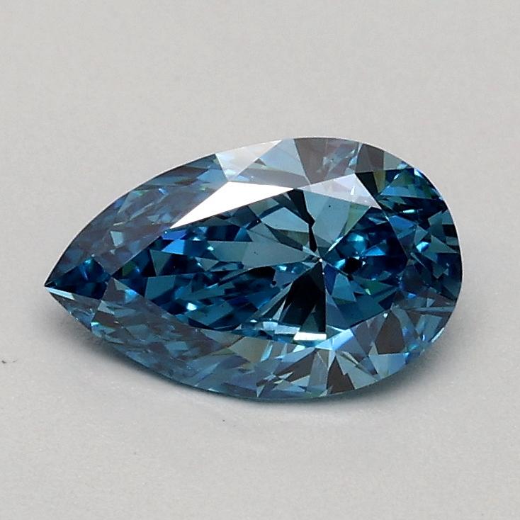 0.51 Ct. Fancy Vivid Blue Pear Lab Grown Diamond