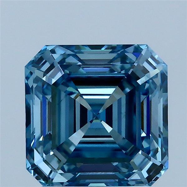 2.09 Ct. Fancy Vivid Blue Asscher Lab Grown Diamond