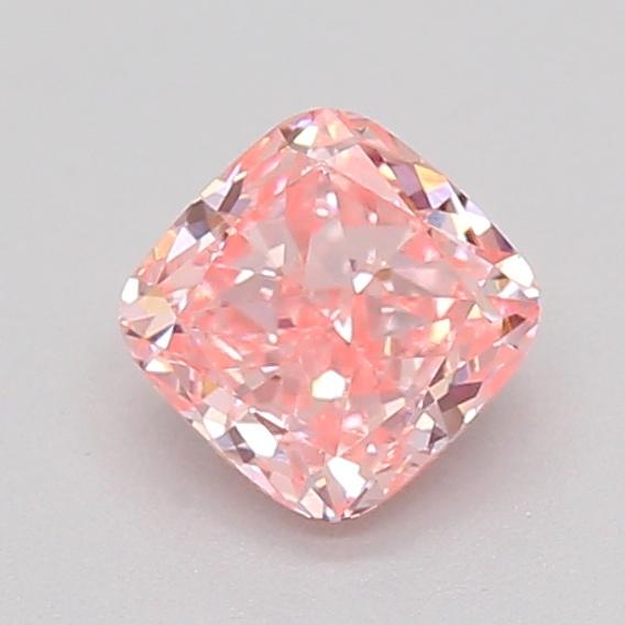 0.31 Ct. Fancy Vivid  Pink Cushion Lab Grown Diamond