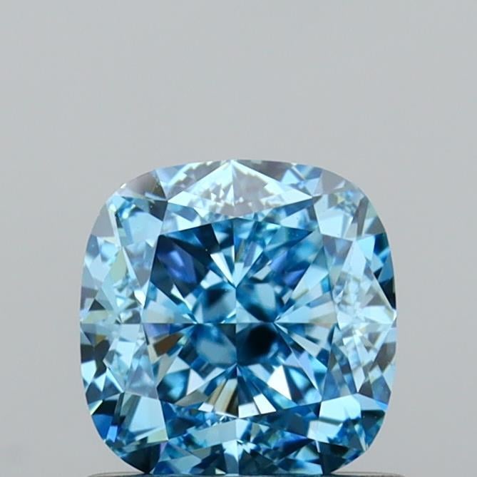 1.01 Ct. Fancy Vivid  Blue Cushion Lab Grown Diamond