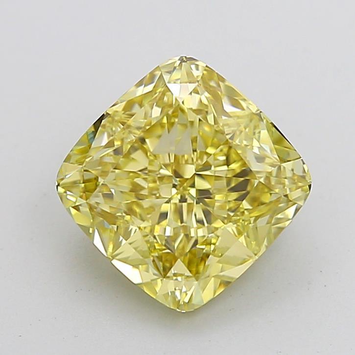 3.01 Ct. Fancy Intense Yellow Cushion Lab Grown Diamond