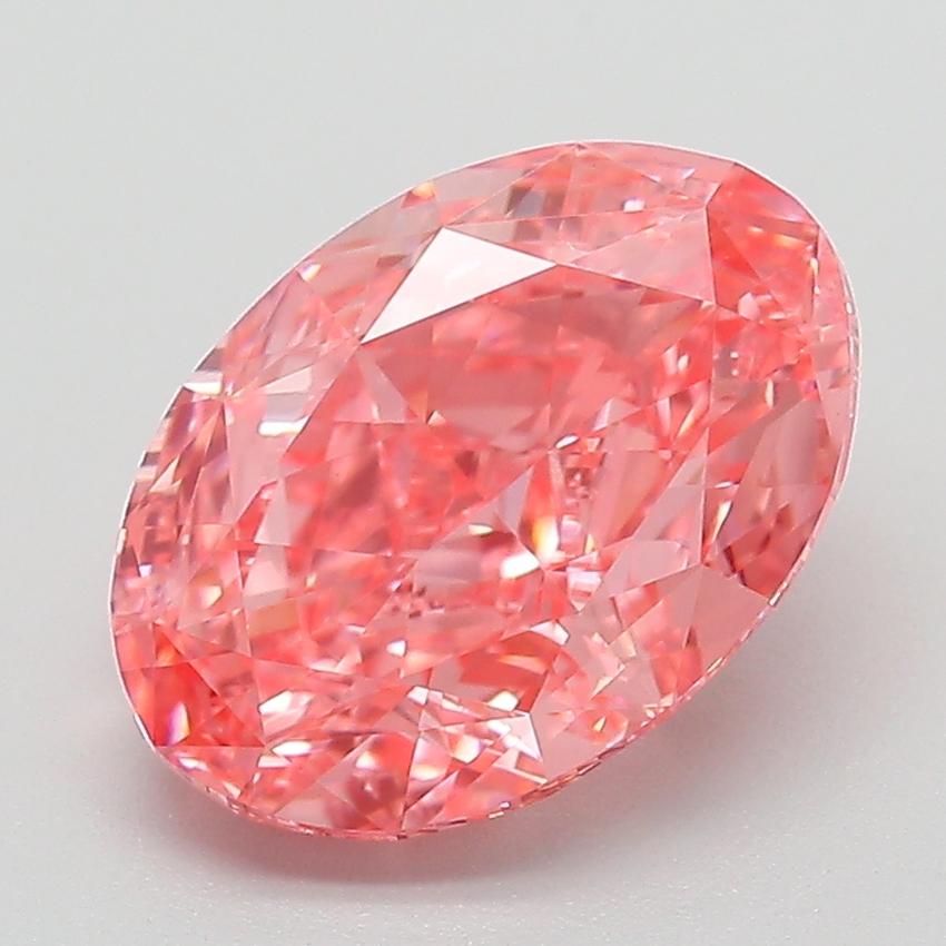 3.01 Ct. Fancy Pink Oval Lab Grown Diamond