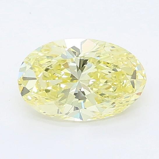 0.72 Ct. Fancy Intense Yellow Oval Lab Grown Diamond