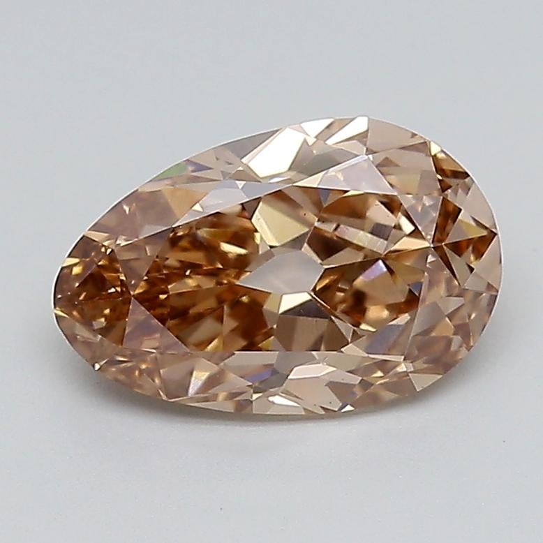 2.08 Ct. Light  Brown Pear Lab Grown Diamond