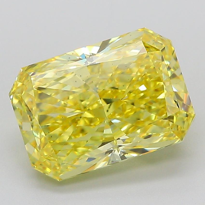 4.02 Ct. Fancy Vivid  Yellow Radiant Lab Grown Diamond
