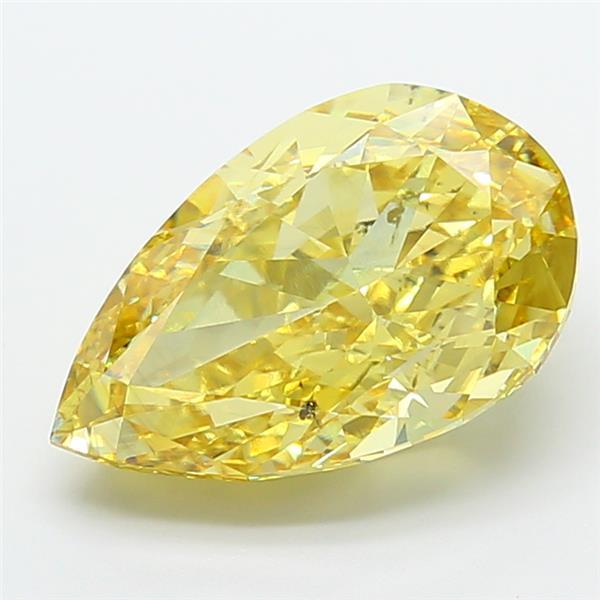 9.07 Ct. Fancy Intense Yellow Pear Lab Grown Diamond