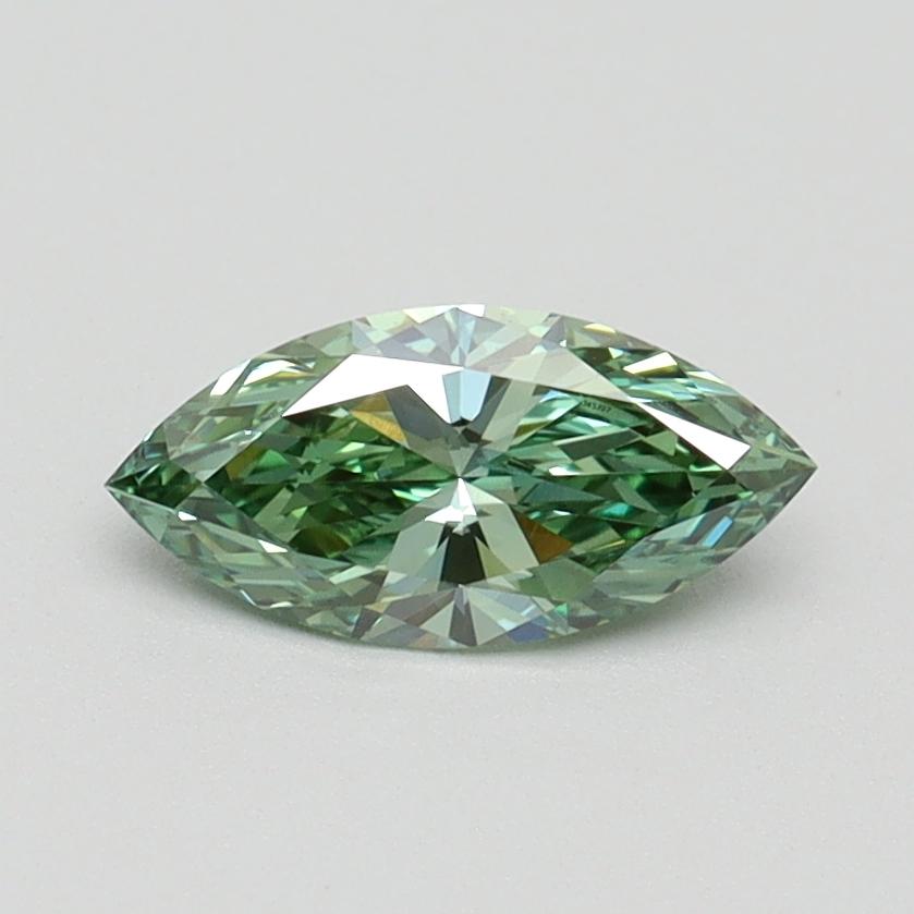 0.55 Ct. Fancy Vivid Green Marquise Lab Grown Diamond