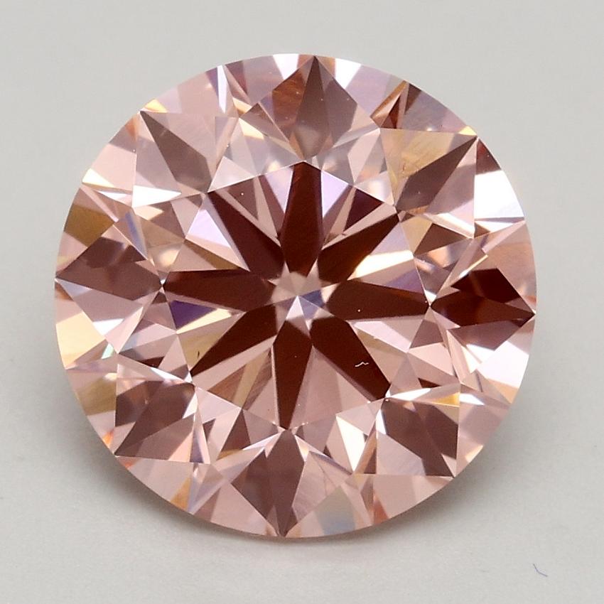 2.72 Ct. Fancy Intense Pink Round Lab Grown Diamond